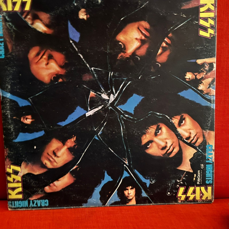 Vinilo Lp Kiss Noches Locas Insert Letra Argentino Metal1988 Estándar