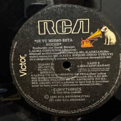 Eurythmics:be Yourself Tonight - Lp Arg -1985 Palermo